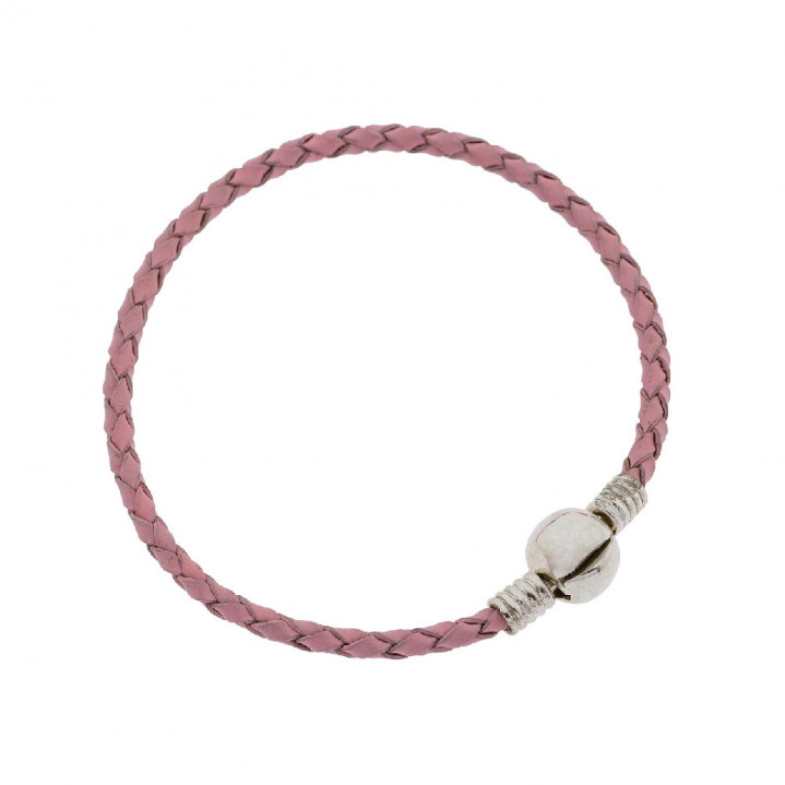 Pulsera de Cuero con cierre y Chapa personalizable