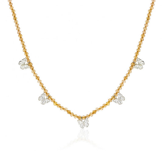 Gargantilla Piedra Plata Mariposas