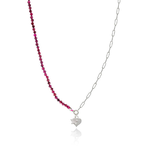 Gargantilla Plata Piedras corazón estrella