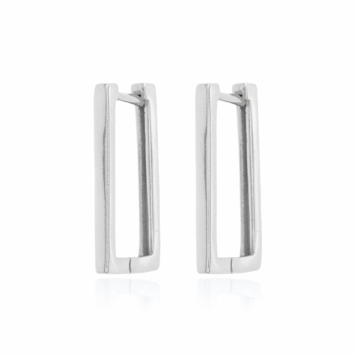 Pendiente Plata Rodio rectangular