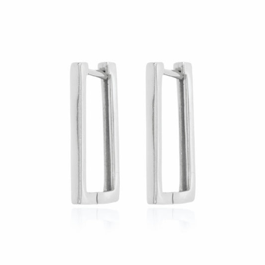 Pendiente Plata Rodio rectangular