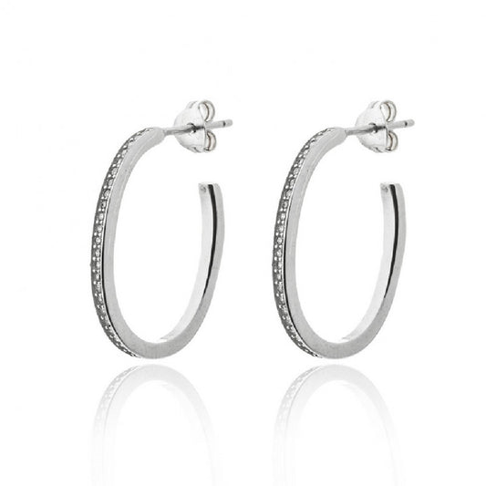 Pendientes Plata Aro Circonitas