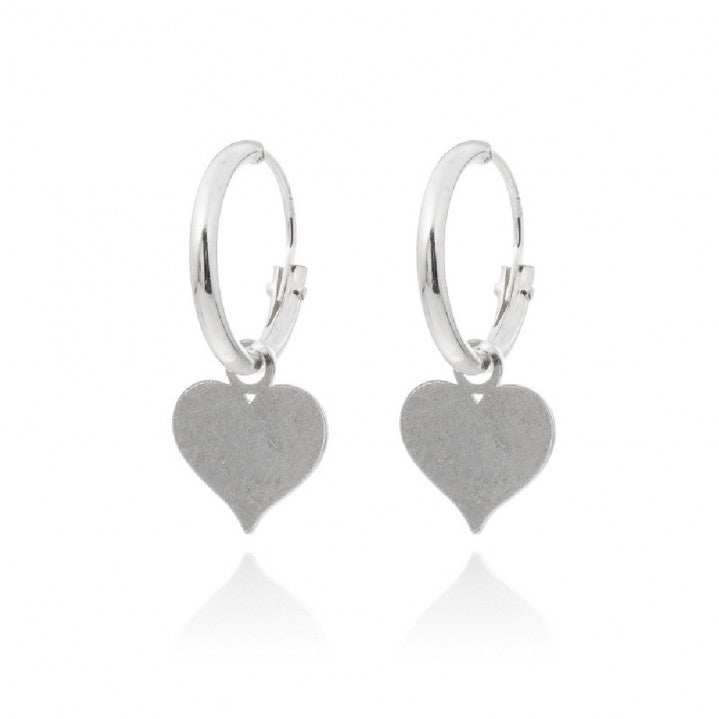 Pendientes Plata Aro Corazón
