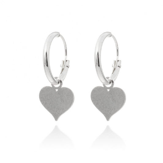 Pendientes Plata Aro Corazón