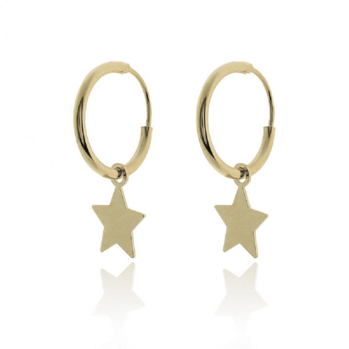 Pendientes Plata Aro Estrella