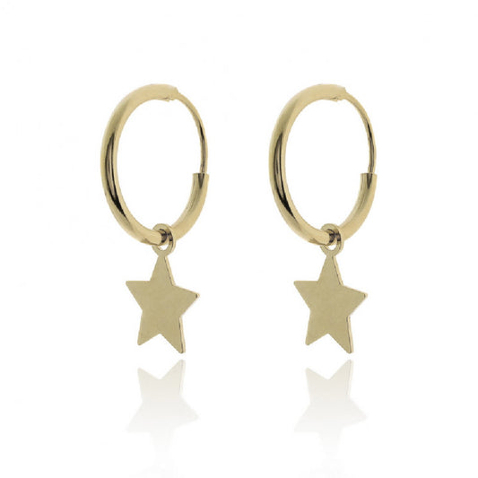 Pendientes Plata Aro Estrella