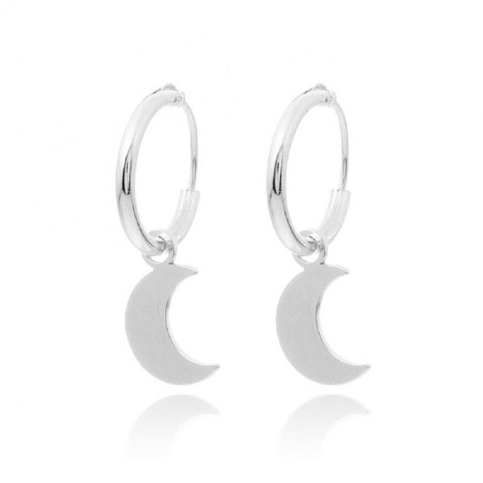 Pendientes Plata Aro Luna