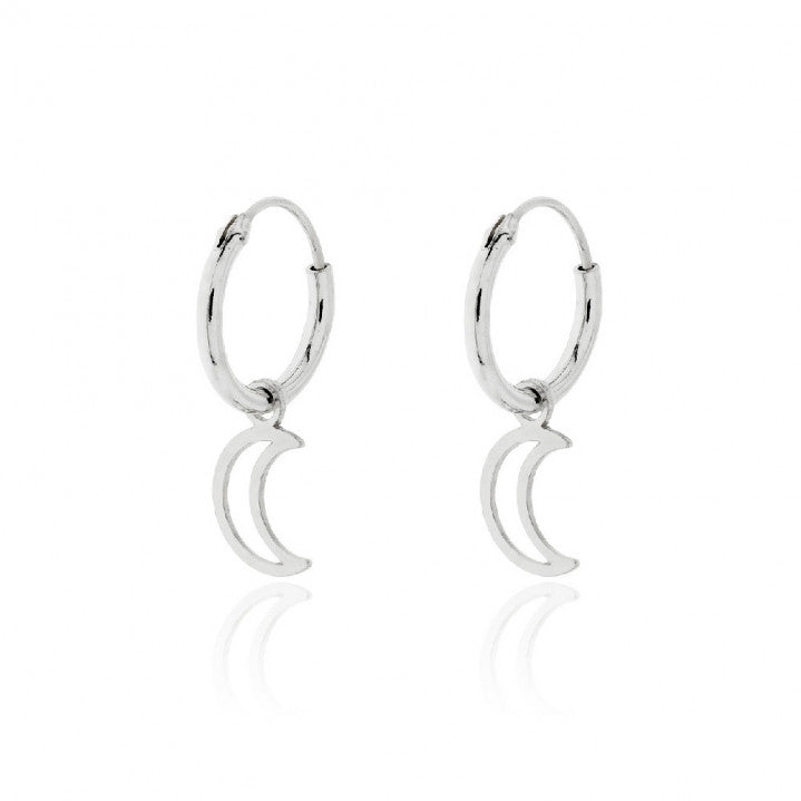 Pendientes Plata Aro Luna