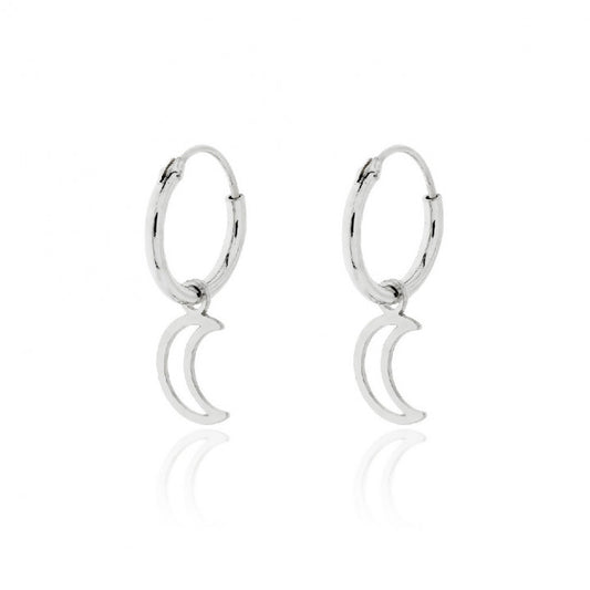 Pendientes Plata Aro Luna