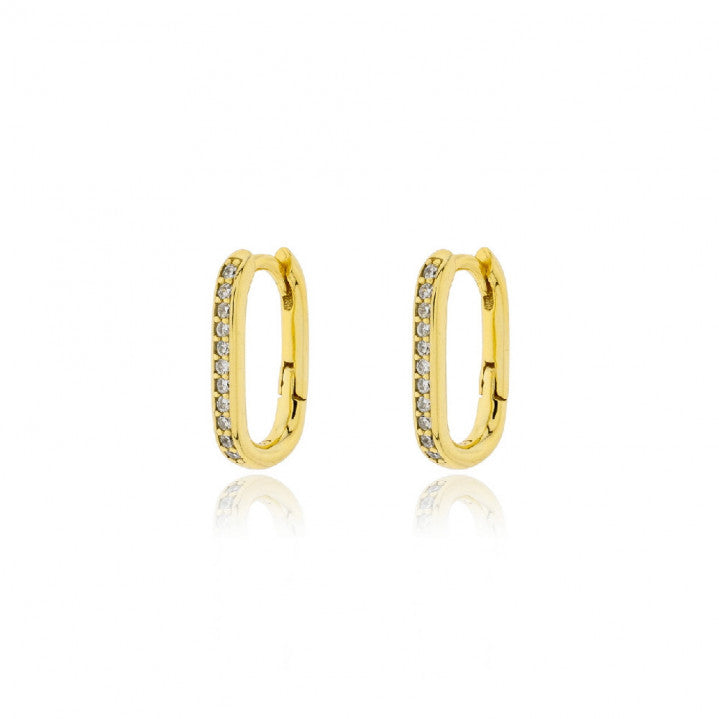 Pendientes Plata Circonitas dorado