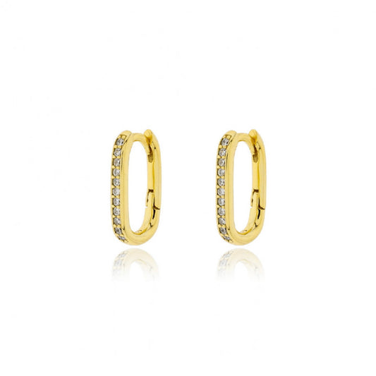 Pendientes Plata Circonitas dorado