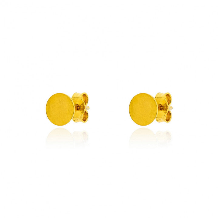 Pendientes Plata Circulo dorado