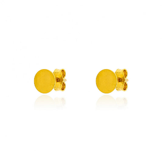 Pendientes Plata Circulo dorado