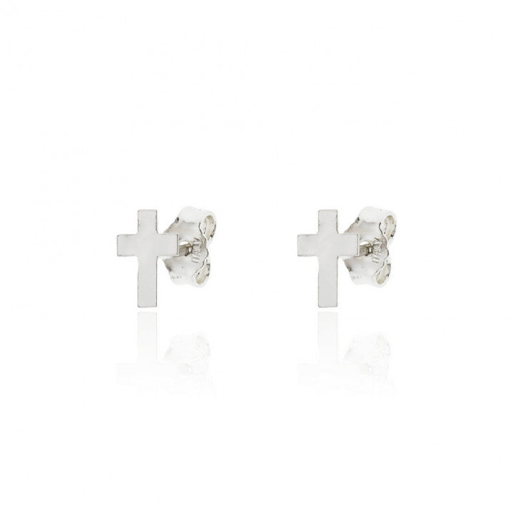 Pendientes Plata Cruz