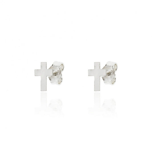 Pendientes Plata Cruz