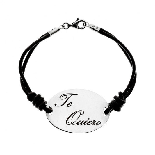Pulsera de Cuero con Chapa
