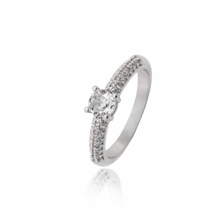 Sortija Plata Rodio Circonitas