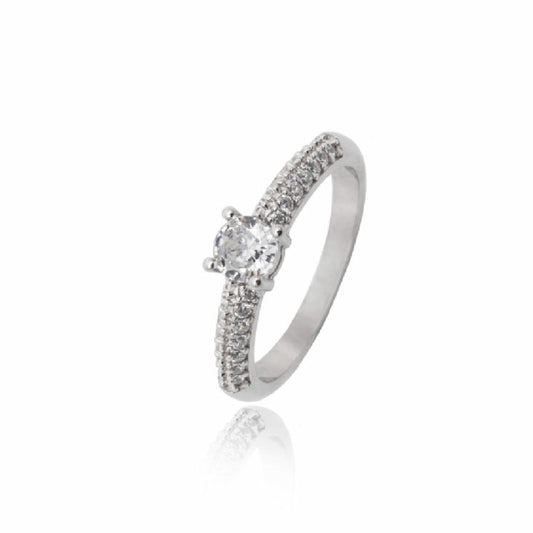 Sortija Plata Rodio Circonitas