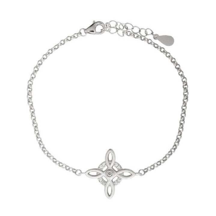 Pulsera fina Nudo de Bruja Circonitas
